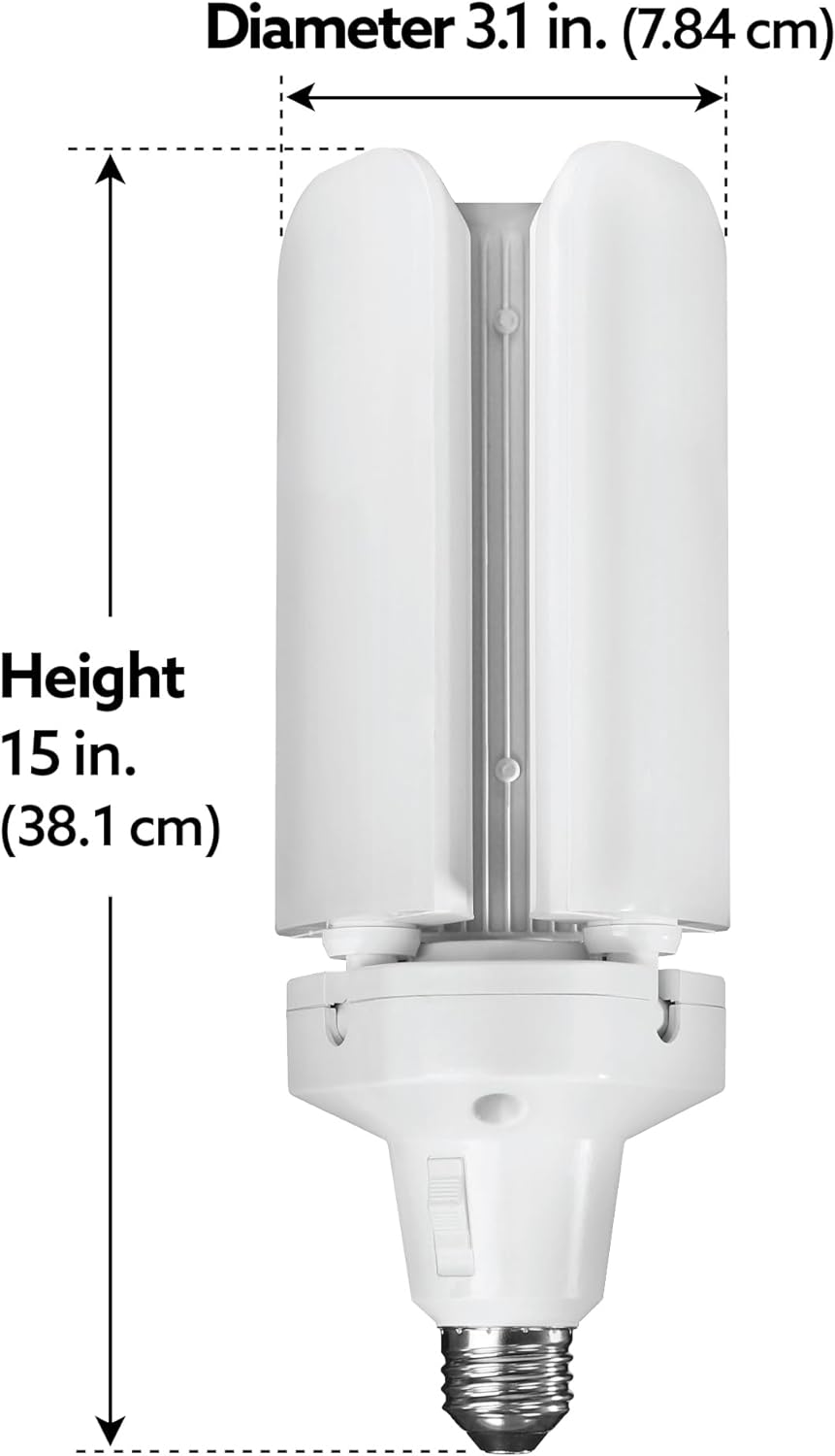 Feit Electric LED Garage Light, Multiple Adjustable Panels, E26 Base, Ideal for Garage, Workshop, Shed, 25,000-Hour Lifetime