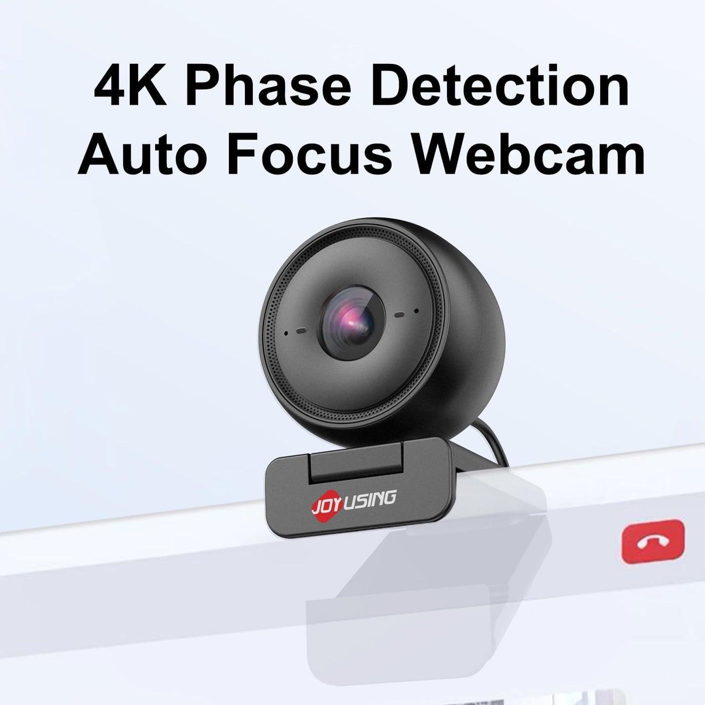 JOYUSING Flip600R 4K Webcam for PC - Ultra 4K HD Webcam with Tripod, PDAF Autofocus, Noise-Cancelling Mics, 79° FOV, Auto Light Correction, Privacy Cover, Streaming Camera for Gaming/Beauty