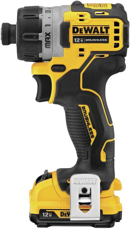 DEWALT XTREME 12V MAX* Cordless Screwdriver, 1/4-Inch, 2-Ah Batteries (DCF601F2)