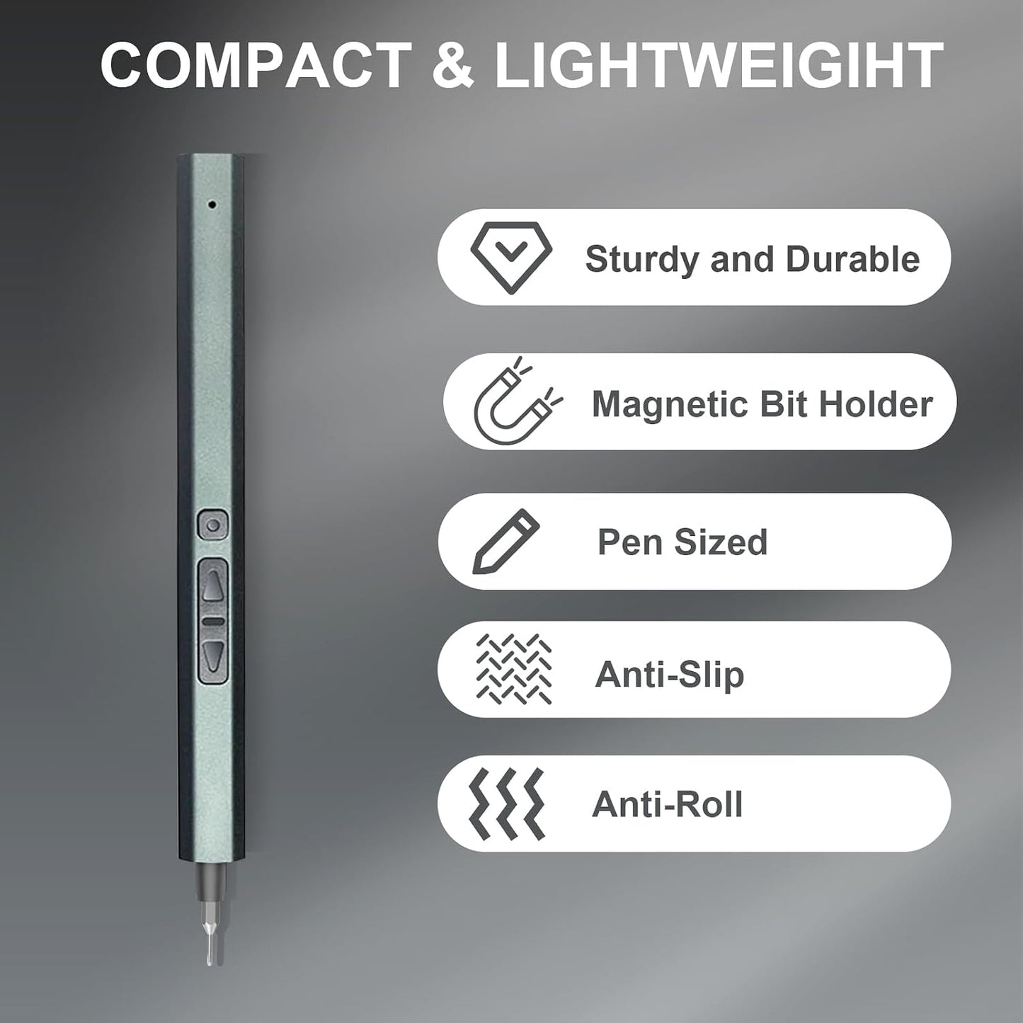 LMQ Mini Electric Screwdriver, 30 in 1 Small Electric Screw Driver Kit | with 24 Magnetic Bits, 3 LED Lights, Precision Cordless Repair Tool ,for Phone, Camera, Laptop, Watch
