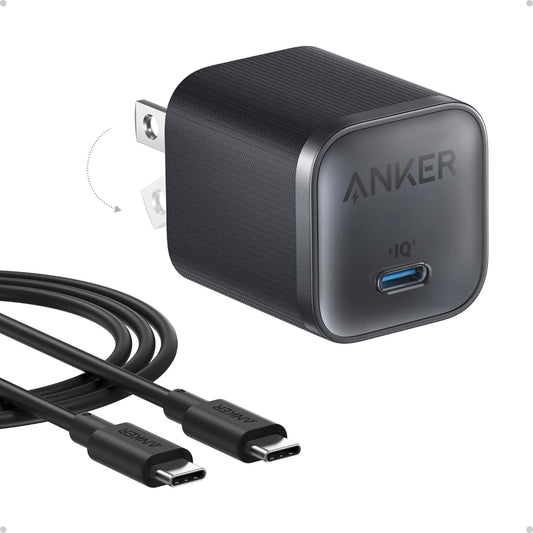 Anker iPhone Charger, 45W Type C Fast Charging, USB C Charger Block | Includes 6FT USB-C Cable and Foldable Plug, for iPhone 17/16 Series,MacBook, Pixel 9, iPad and More