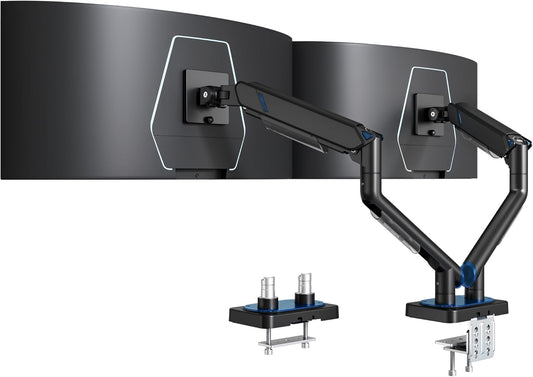 ARES WING 17-45 Inch Monitor Arm Ultrawide Dual Monitor Mount, Black