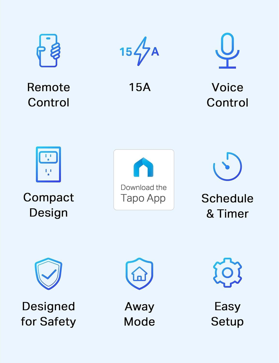 Tapo Smart Plug Mini 15A, Smart Wi-Fi Plug, P105(4-Pack)