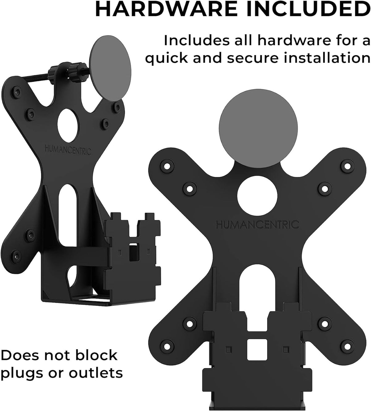 HumanCentric VESA Mount Adapter Compatible with Dell Monitors SE2416HX, SE2717HX, SE2717HR, SE2717H, S2216M, S2216H, SE2716H, SE2216H, SE2417HG, SE2416H, S2216H, 75x75mm and 100x100mm Patterns