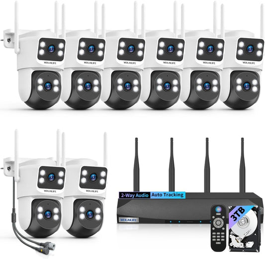 Wireless Security Camera System, 4MP PTZ Outdoor WiFi Video Surveillance