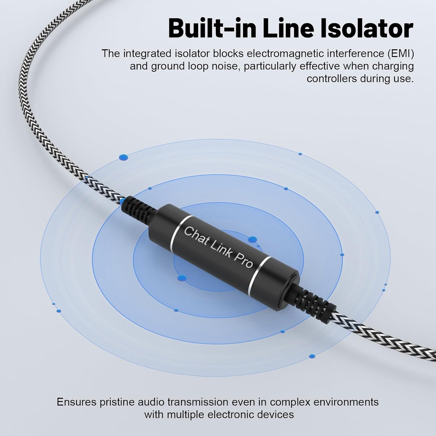 Chat Link Pro Audio Capture Cable Compatible with Elgato HD60, HD60S, HD60S+, HD60X, HD60Pro, 4K60 PRO Capture Card, Chat Adapter Cable for Nintendo Switch, Xbox One, Xbox Series X/S, PS5, PS4, 8.8ft