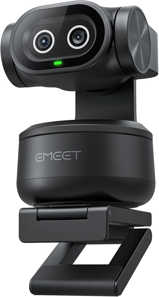 EMEET PIXY Dual-Camera AI-Powered PTZ Camera 4K, AI Tracking | PDAF&AI Autofocus 0.2s, 1/2.55'' Sony Sensor, 3 Mics, Presets, 4K Webcam for Streaming and OBS/Twitch/Switch 2 Compatible