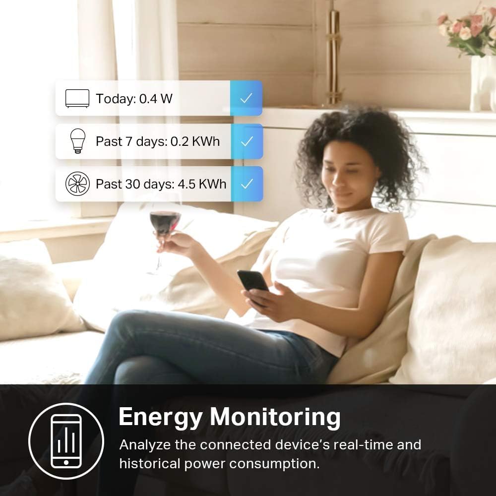Kasa Smart Plug Mini with Energy Monitoring, KP115