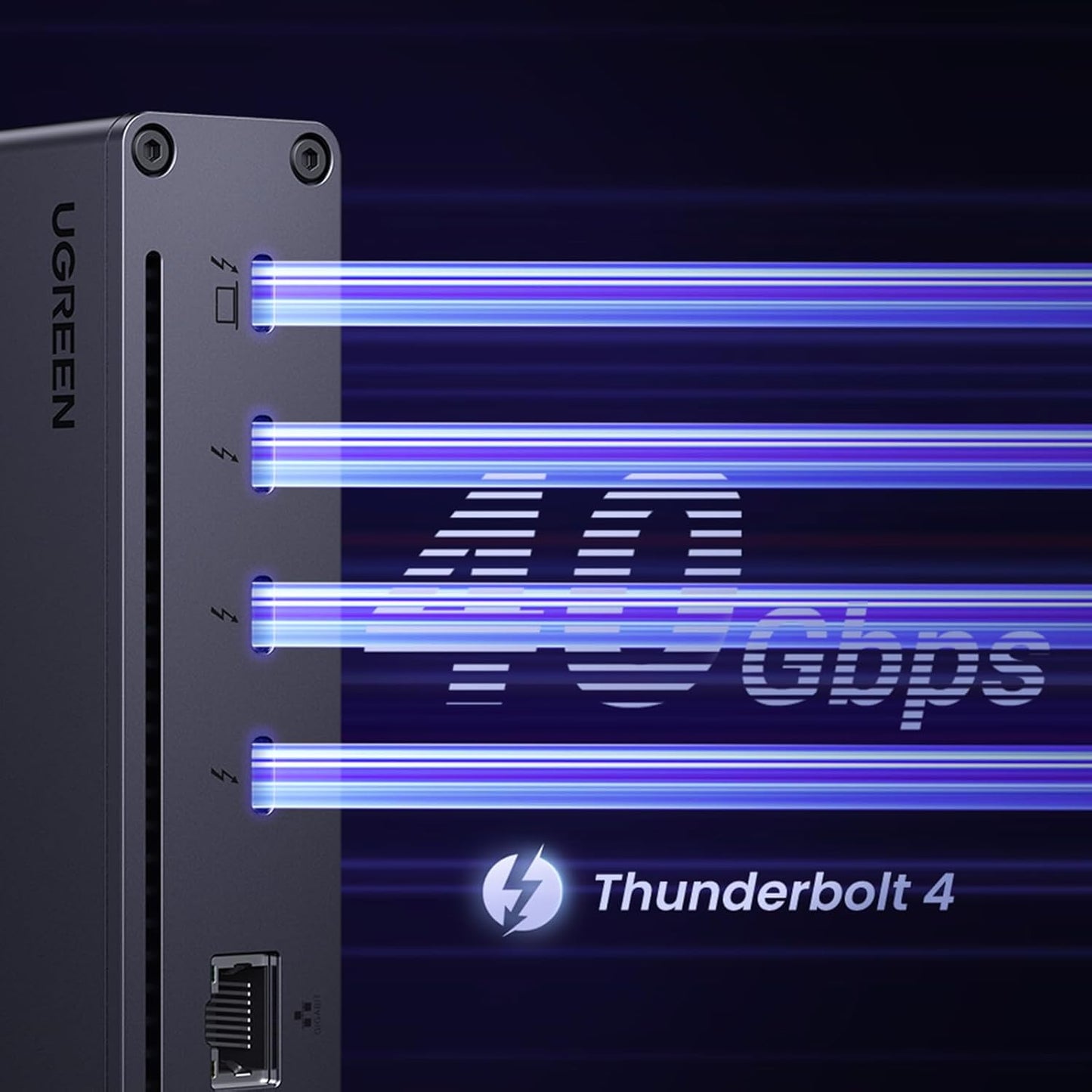 UGREEN 8-in-1 Thunderbolt 4 Docking Station, Dual 4K@60Hz, 3xTBT4, 40Gbps | Dual 4K/ Single 8K Display, 85W Charging, Gigabit Ethernet, 3xUSB A 10Gbps, Dock for Mac M1/M2/M3/M4 Pro/Max, Revodok Max 208