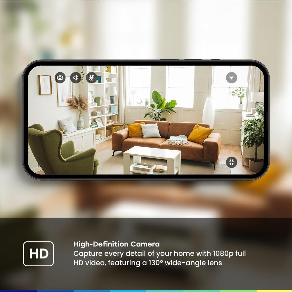 Chamberlain myQ Smart Indoor Security Camera – 1080p HD Video, Night Vision, Motion Detection, Wi-Fi, Two-Way Audio, Smartphone Control
