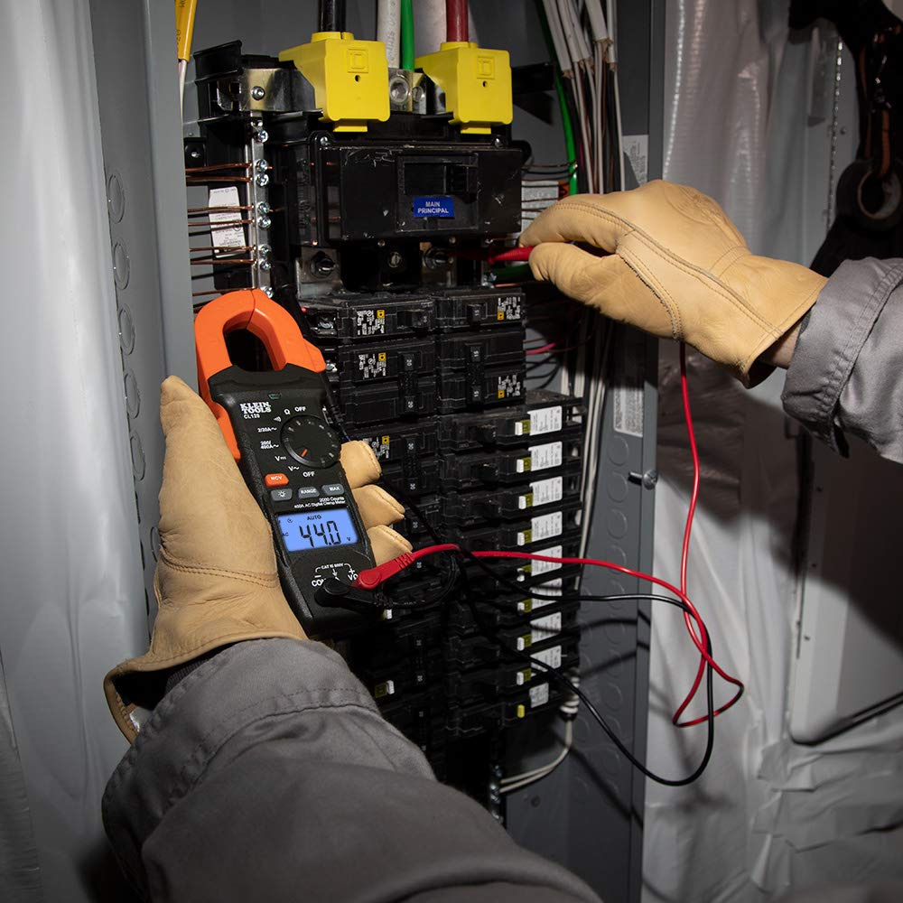 Klein Tools CL120 Digital Clamp Meter, Auto-Ranging 400 Amp AC, AC/DC Voltage, Resistance, Continuity, Non-Contact Voltage Tester Detection