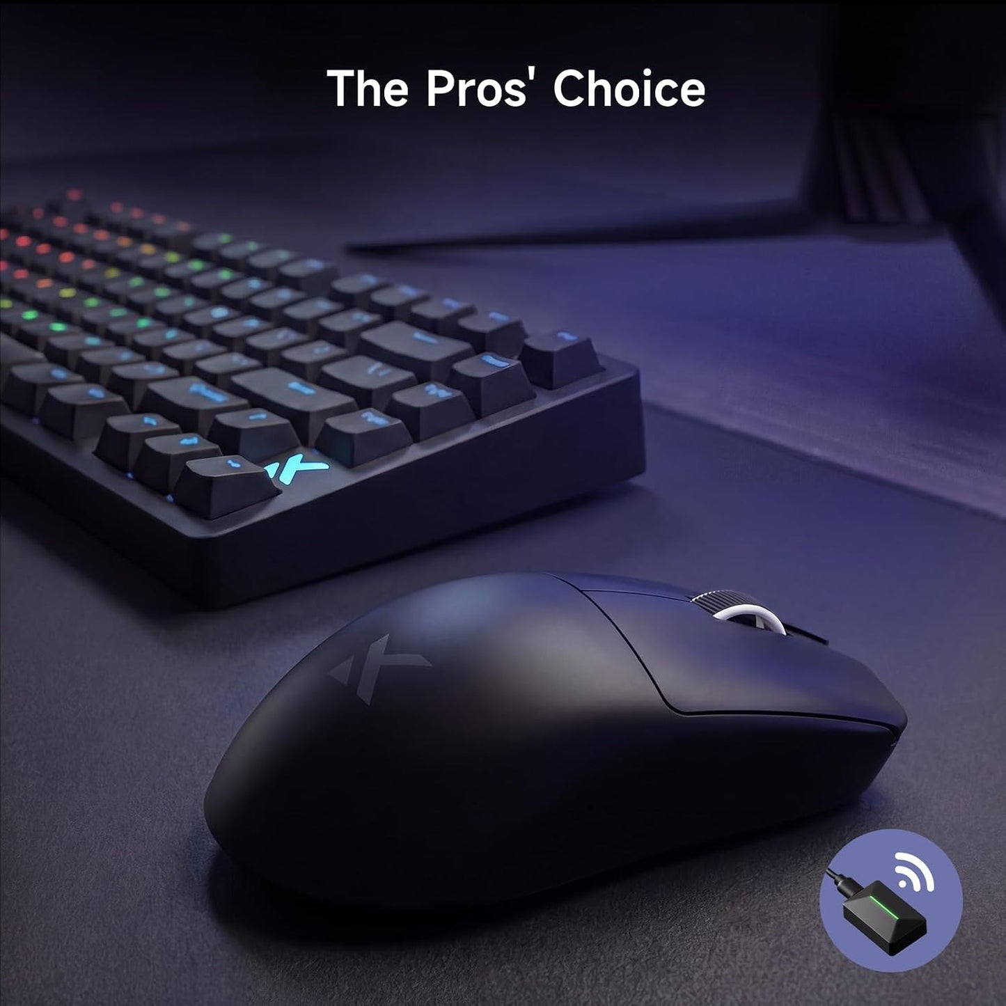 MCHOSE L7 Pro Wireless Gaming Mouse Super Light 39g, Gaming Mouse Esport with 26K DPI, Optical Switch, Programmable Buttons, Dual 8K Polling and PAW3395 Sensor, Tri-Mode Connection, PC/Mac - Black