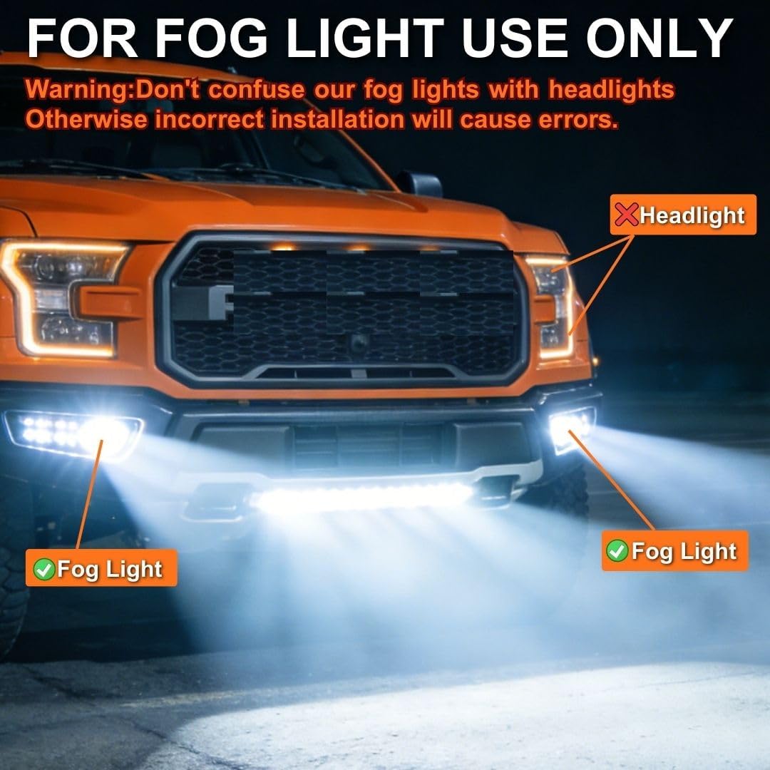SEALIGHT H4/9003/HB2 Fog Light Bulbs, 50000LM 6500K Cool White, 1:1 Mini Size, H4 Bulb with 13000RPM Cooling Fan, 3 Mins Plug-N-Play, IP67 Waterproof Non-polarity, Pack of 2