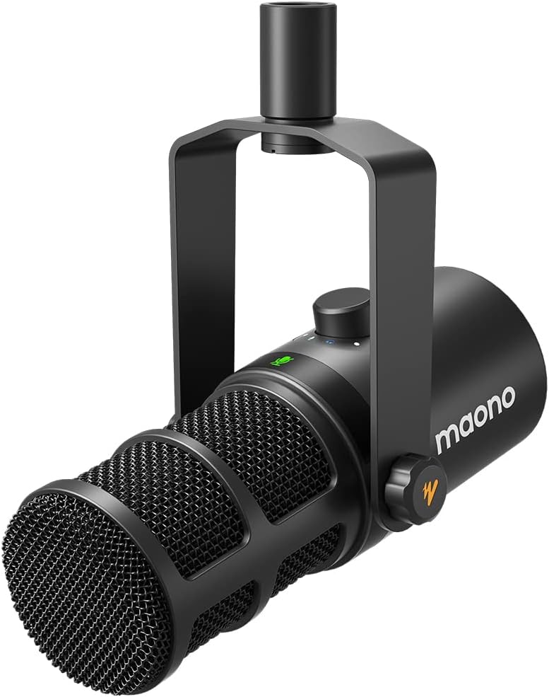 MAONO PD400X Dynamic Microphone, USB/XLR Podcast PC Mic with Software | EQ,Tap-to-Mute, Headphone Jack, Gain Knob & Volume Control, Studio Mic for Broadcast, Recording, Streaming & Gaming