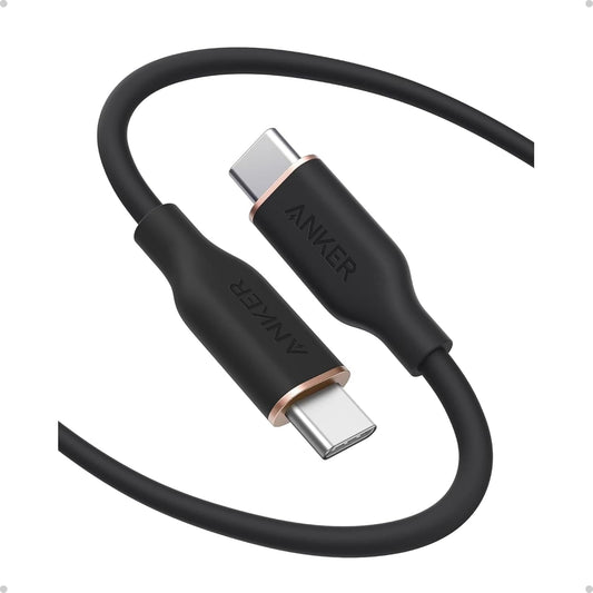 Anker USB C Cable, 240W Type C Fast Charging Cord (1-Pack, 6 ft, Black) | USB 2.0 for iPhone 17 / 16 / 15 Series, MacBook Pro 2020, and More
