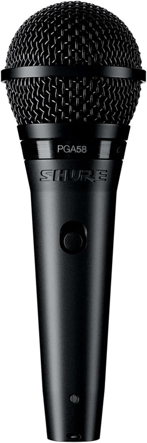 Shure PGA58 Dynamic Microphone - Handheld Mic for Vocals with Cardioid Pick-up Pattern, Discrete On/Off Switch, Stand Adapter and Zipper Pouch (PGA58-XLR)