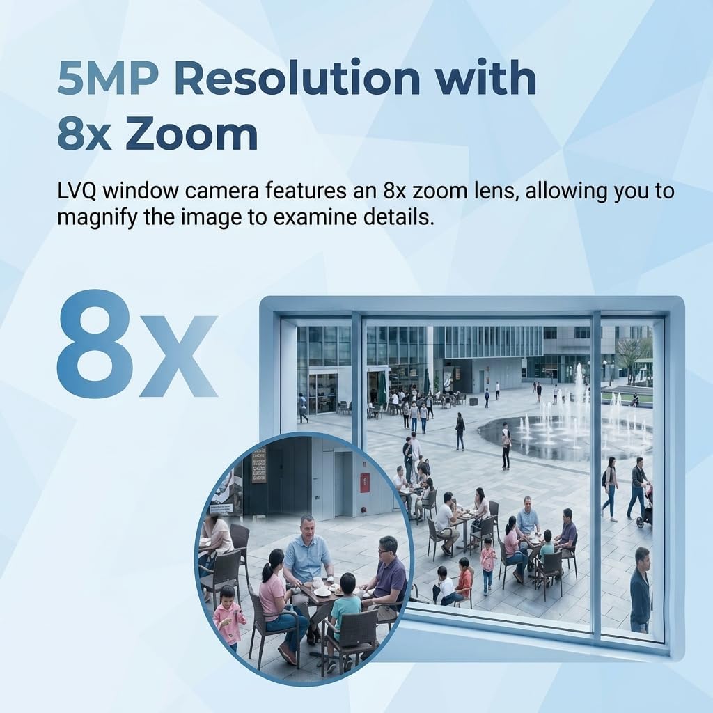 3K 5MP Window Camera for Home Security, 2.4G/5G WiFi Safe View Camera
