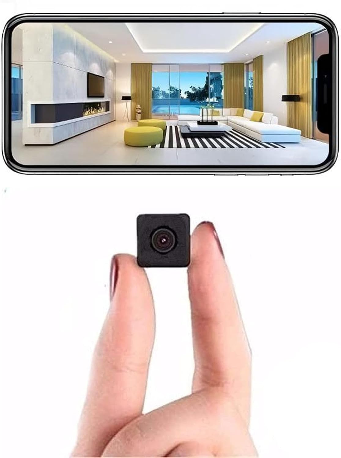 Mini Wireless Security Camera, 4K HD Small Magnetic Home WiFi Camera Nanny Cam with Motion Detection, Cloud & SD Storage, Night Vision, Tiny Cameras for Home Pet Baby Office Indoor Outdoor