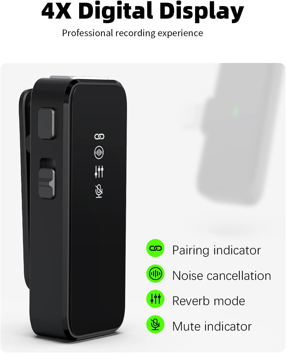 Rythflo Wireless Lavalier Microphone for iPhone 17/16/15 & Android, USB-C
