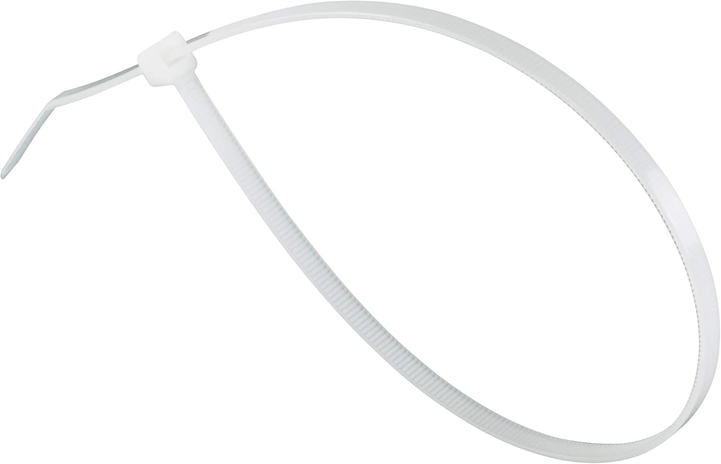 GTSE 14 Inch White/Clear Zip Ties, 100 Pack, 50lb Strength, UV Resistant Long Nylon Cable Ties, Self-Locking 14" Tie Wraps