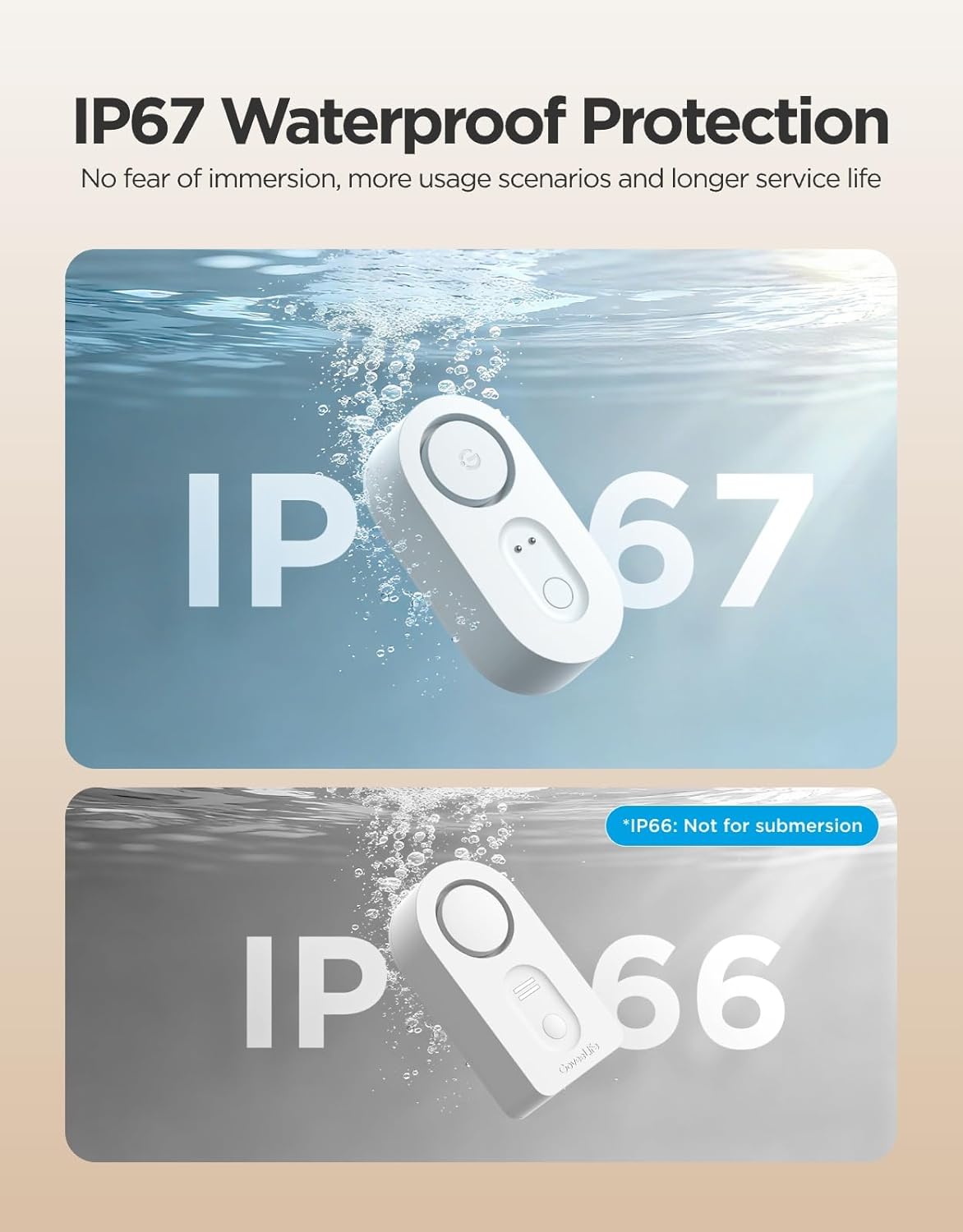 GoveeLife Upgraded Smart Water Leak Detector 1s with High Alarm, 3 Pack | 1804ft Ultra-Long Range, WiFi Water Sensor with SMS/Email/APP Push, 5Yr Battery Life,IP67, Suit for Home, Basement, Kitchen