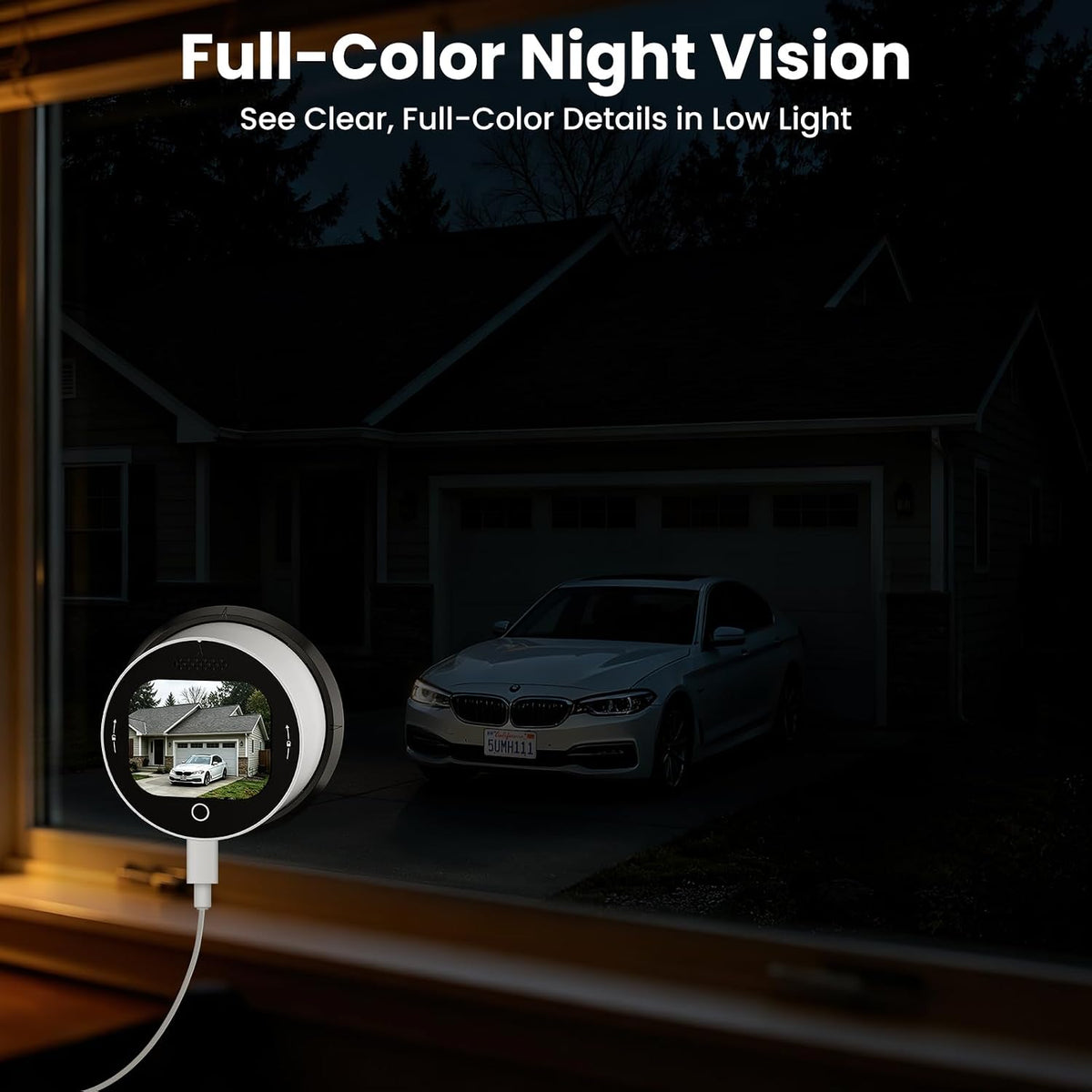 SOLIOM 5MP Window Camera, LCD Touchscreen,24/7 Recording, 2.4&5GHz WiFi
