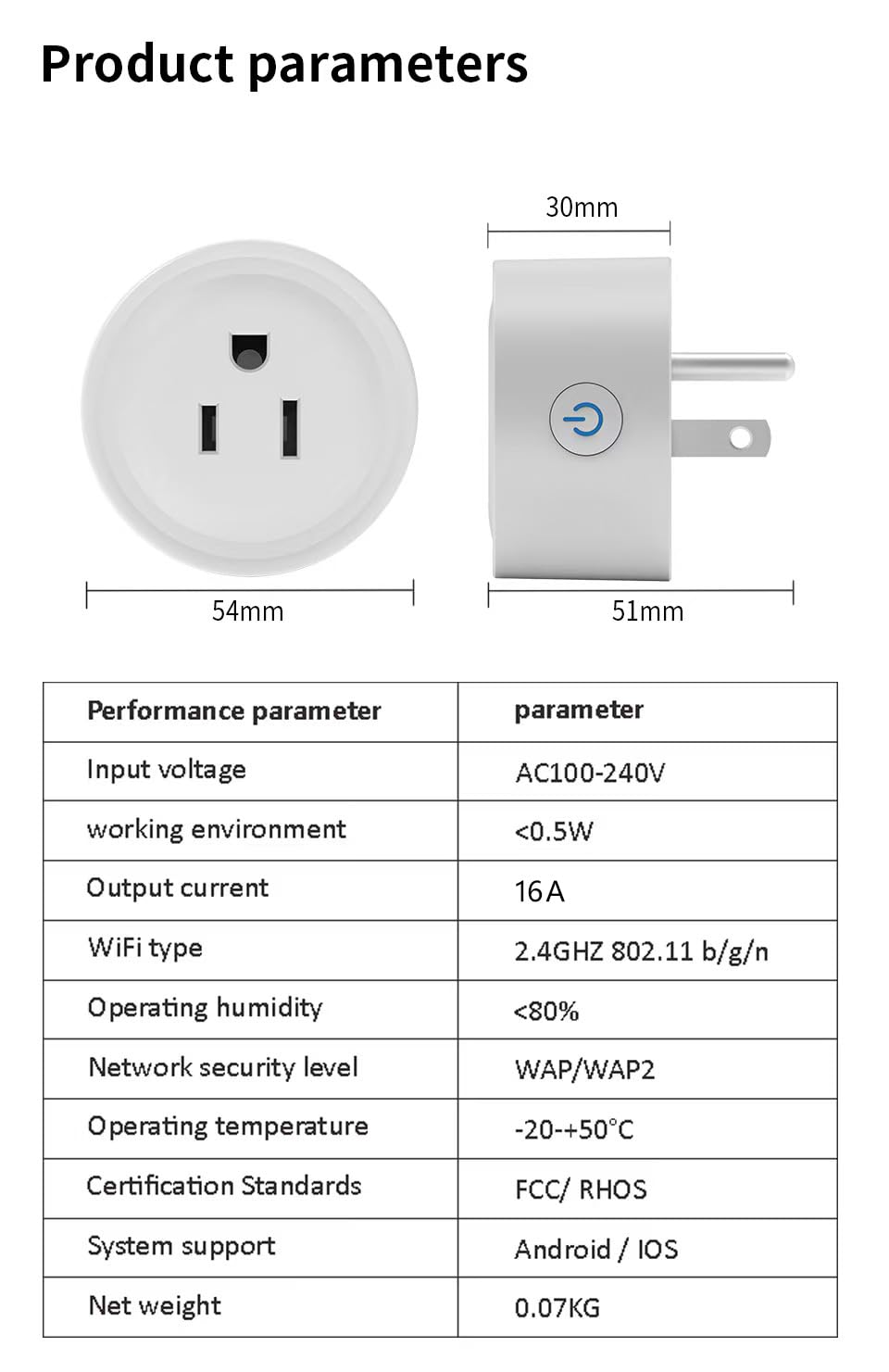 Smart Plug, WiFi Outlet Compatible with Alexa & Google Assistant, Smart Outlet 16A/2200W Max, Smart Home Automation, APP Remote Control, Timer&Schedule, 2.4G Wi-Fi Only, 2 Pack