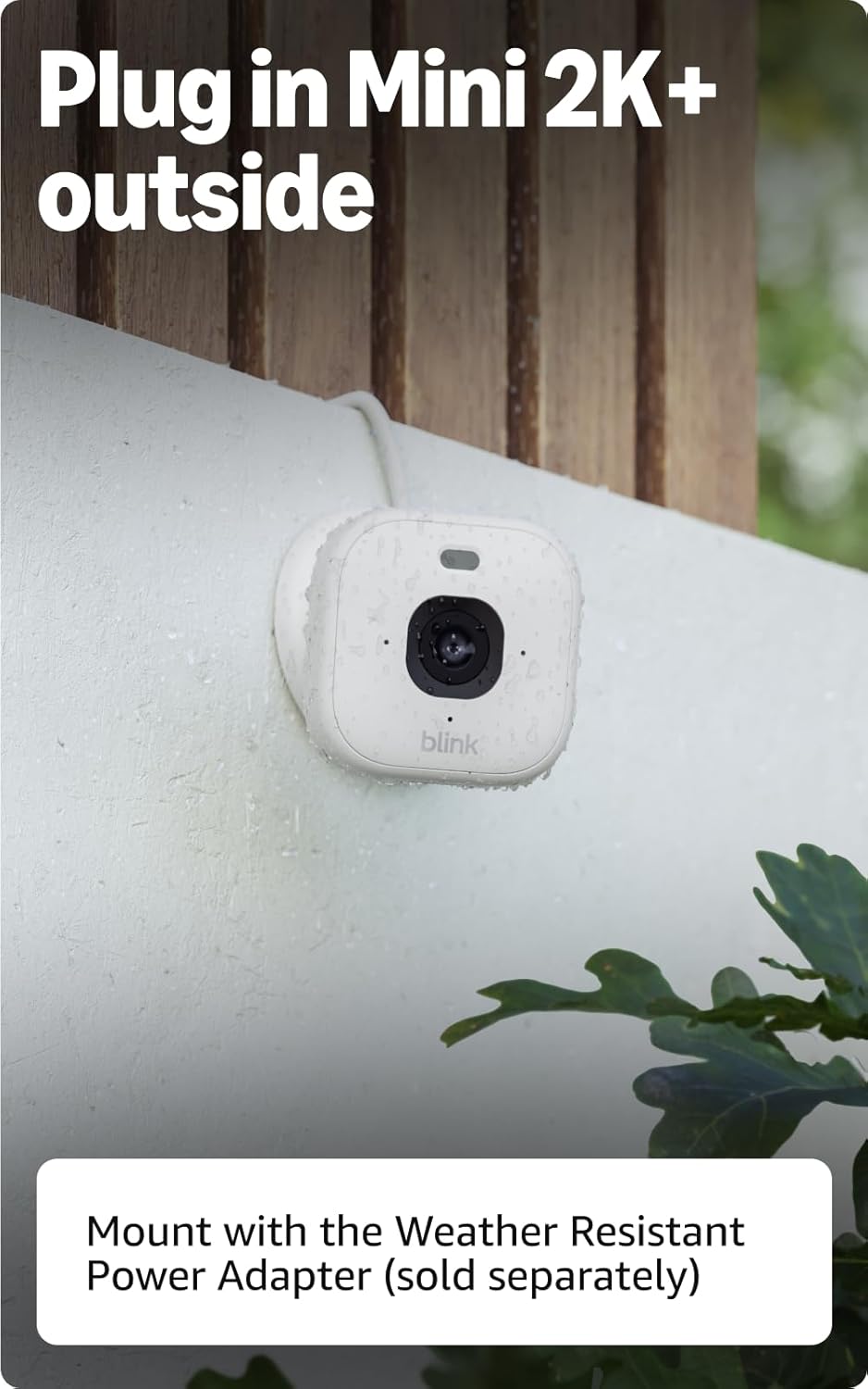 Blink Mini 2K+ (newest model) – Plug-in Home &amp; Pet Indoor Security Camera with 2K video resolution, night vision, enhanced audio, motion detection – 2 cameras (White)