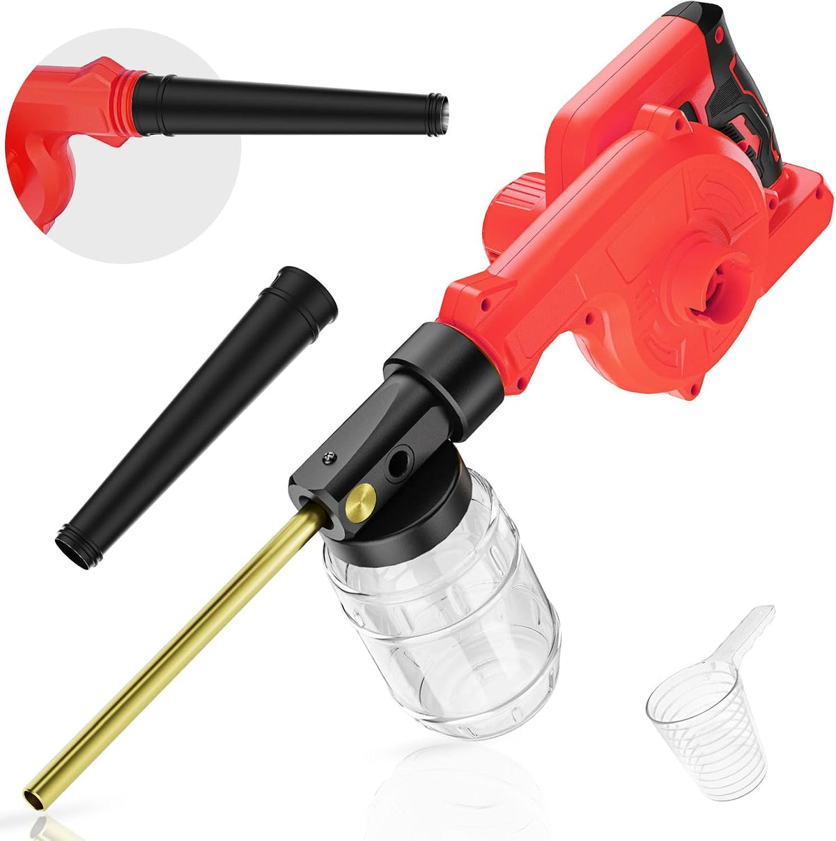 Rozlchar Electric Diatomaceous Earth Duster Compatible for Milwaukee 18V | 1L Capacity, Garden powder sprayer, 7.5" nozzle, tool only, leaf blower replacement, farm applicator, coop applicator