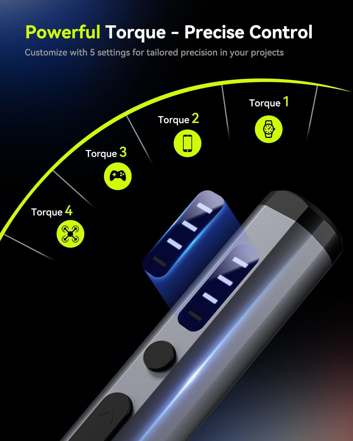 34-in-1 Precision Electric Screwdriver Set, Mini Cordless Magnetic Screwdriver with 30 S2 Steel Bits, 4 Torque Settings, USB-C Rechargeable Electronics Repair Tool Kit for iPhone Laptop PC Camera