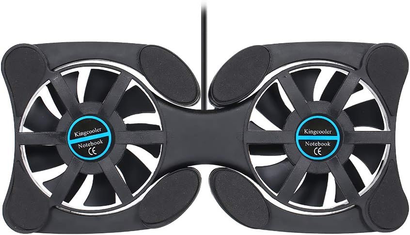 QUZHI Mini Portable Folding Foldable USB Dual Fan Cooler Cooling Pad for PC Laptop Notebook 7