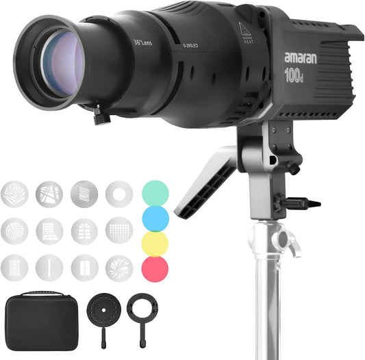 WELLMAKING Bowens Optical Snoot Kit with Focus Lens for Studio Video