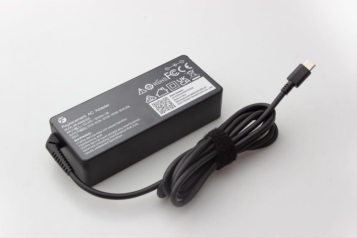Famous Tech Shop 65W 45W USB C Laptop Charger for ThinkPad Chromebook Yoga IdeaPad ThinkBook, Fast Charging Type C Power Adapter with Cable for Laptop Tablet Smartphone