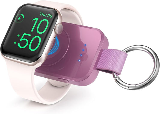 i.VALUX Portable Charger for Apple Watch, Wireless Magnetic iWatch Charger | Compact Charging, 1000mAh Battery Power Bank,On The Go,Keychain Travel Essential, for iWatch Series 11/10/9/8/7/6/5/4/3/2/SE