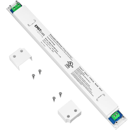 EMITEVER 96W 24V Slim Triac Dimmable LED Driver,AC 100-277V to DC,UL Listed
