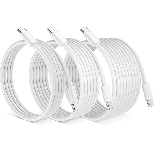 QZIIW USB C to USB C Cable, 3 Pack Type C 240W Fast Charging Cable 3/6/10FT | Type C Android Phone Charger Fast Cable for iPhone 17 16 15 Pro Max Samsung S26 S25 S24 Laptops MacBook iPad Pro/Air etc.