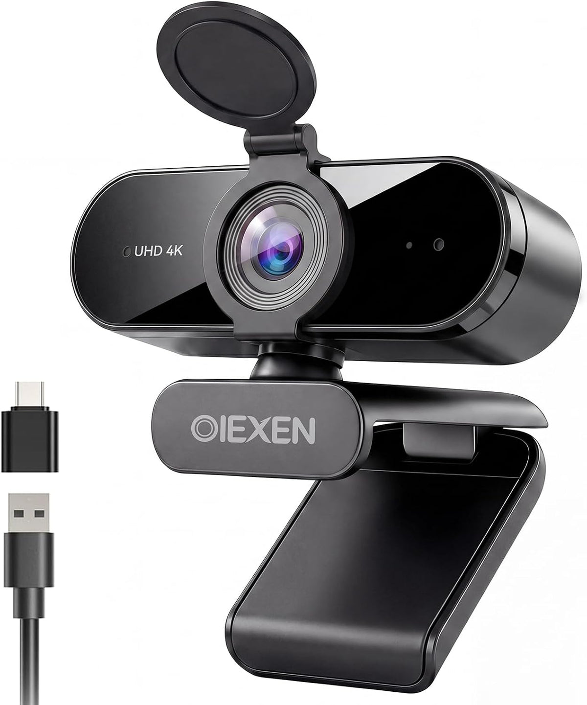 4K Ultra HD Webcam with 1/2.8"CMOS Sensor,PDAF Autofocus,1080P@60FPS | Dual Noise-Canceling Mics,Privacy Cover,USB Streaming Webcam for PC/Mac,Gaming,Video Calling,Live Streaming&Meetings