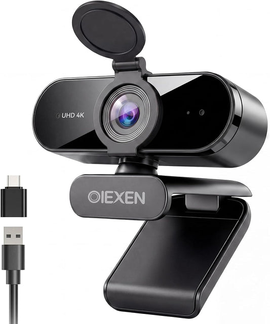 4K Ultra HD Webcam with 1/2.8"CMOS Sensor,PDAF Autofocus,1080P@60FPS | Dual Noise-Canceling Mics,Privacy Cover,USB Streaming Webcam for PC/Mac,Gaming,Video Calling,Live Streaming&Meetings