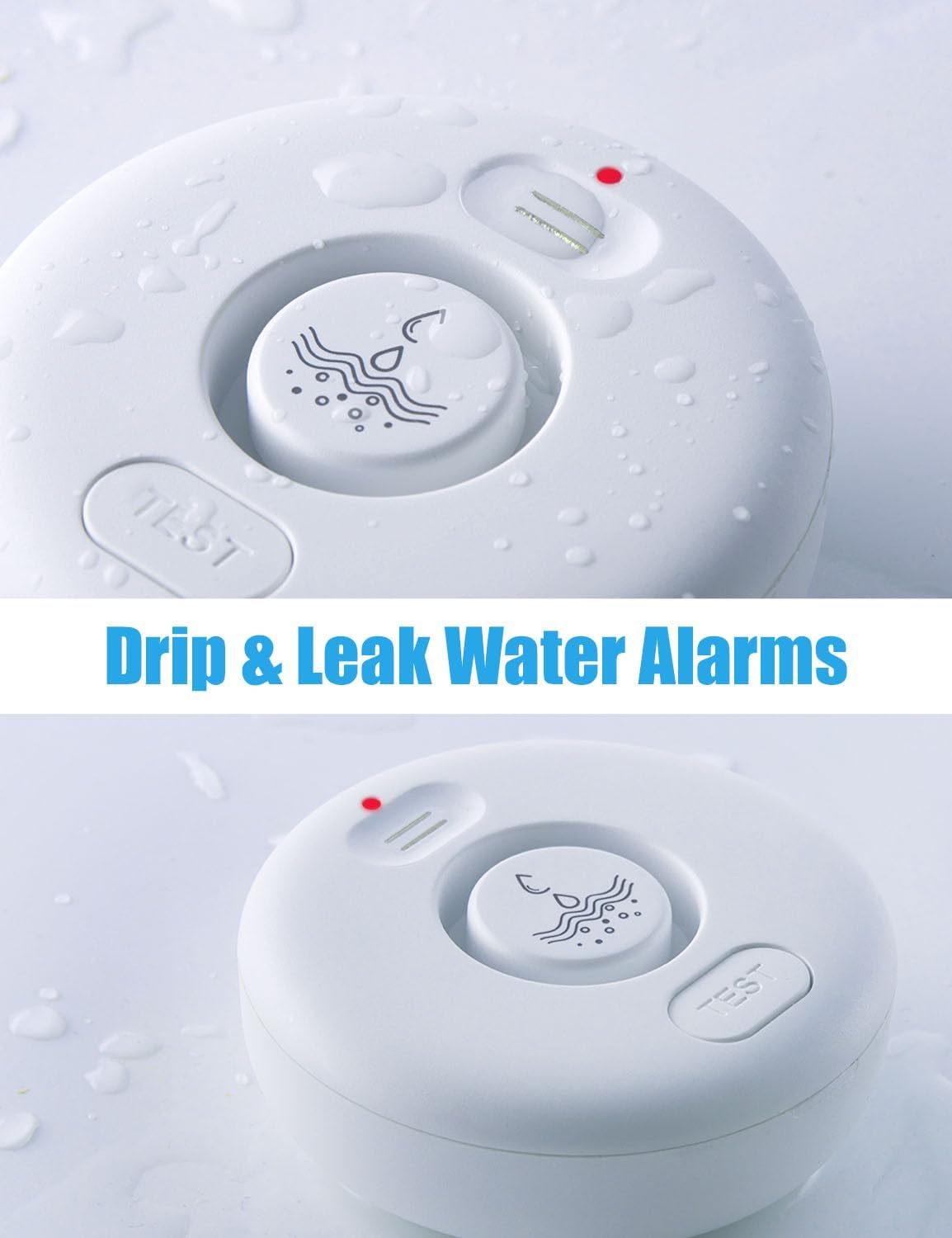 5 Pack Water Leak Alarm Detector, 120dB Loud Alert, IP66 Waterproof | Water Sensor, Sensitive Leak and Drip Alert, Easy Installation for Home, Basement Flood Prevention, Bathroom, Sink, Laundry