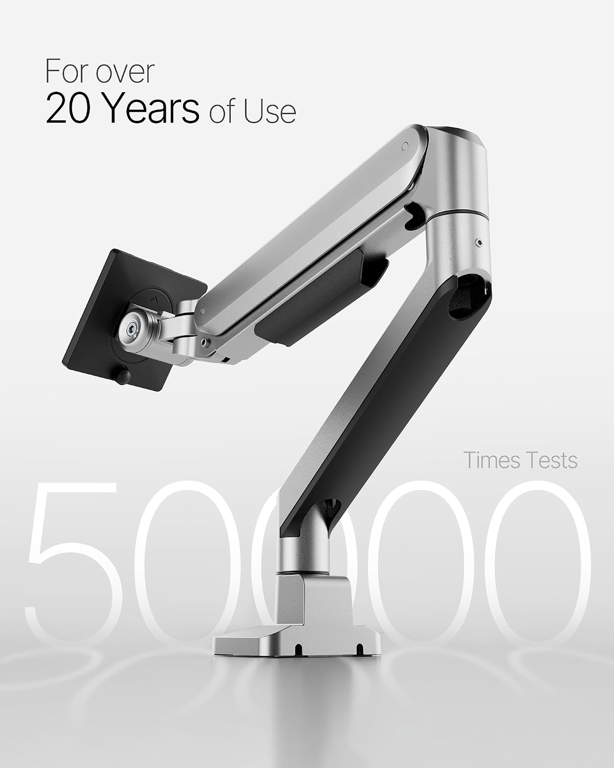 monTEK Deluxe Aluminum Monitor Arm with USB A/C for 17 to 40 Inch Screens
