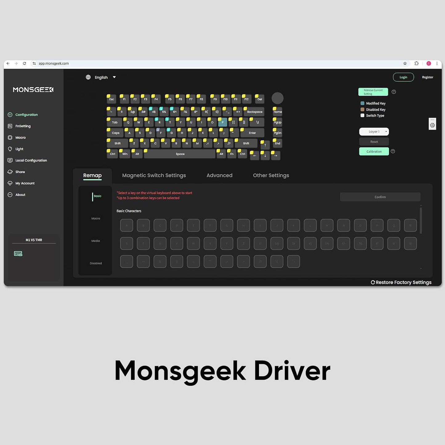 MONSGEEK M1 V5 TMR Rapid Trigger 32k Scanning Rate Gaming Keyboard Quick Release Aluminum Mechanical Keyboard SP Gradient AstroAim Magnetic Switch