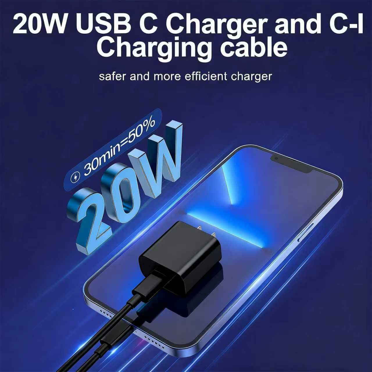 iPhone Charger Fast Charging, USB C Charger Block, 6FT/10FT Lightning Cable | For Apple iPhone 14/13/12/11 Series, 2-Pack USB C to Lightning Cables, AirPods with Lightning Charging Case,Black