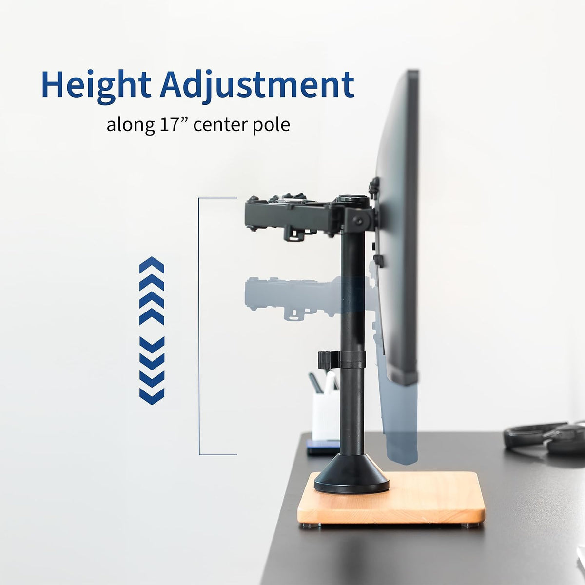 VIVO Dual Monitor Desk Stand for 13 to 32 inch Screens, STAND-V002FD-B