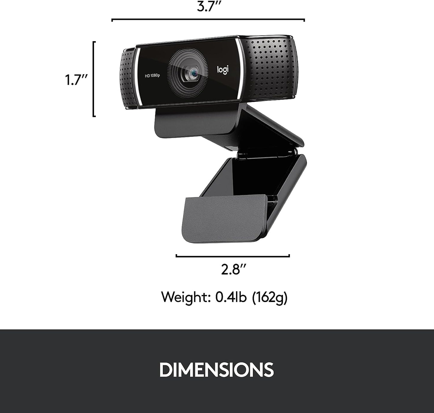 logitech C922 Pro Stream Webcam 1080P Camera for HD Video Streaming & Recording 960-001087(Renewed)