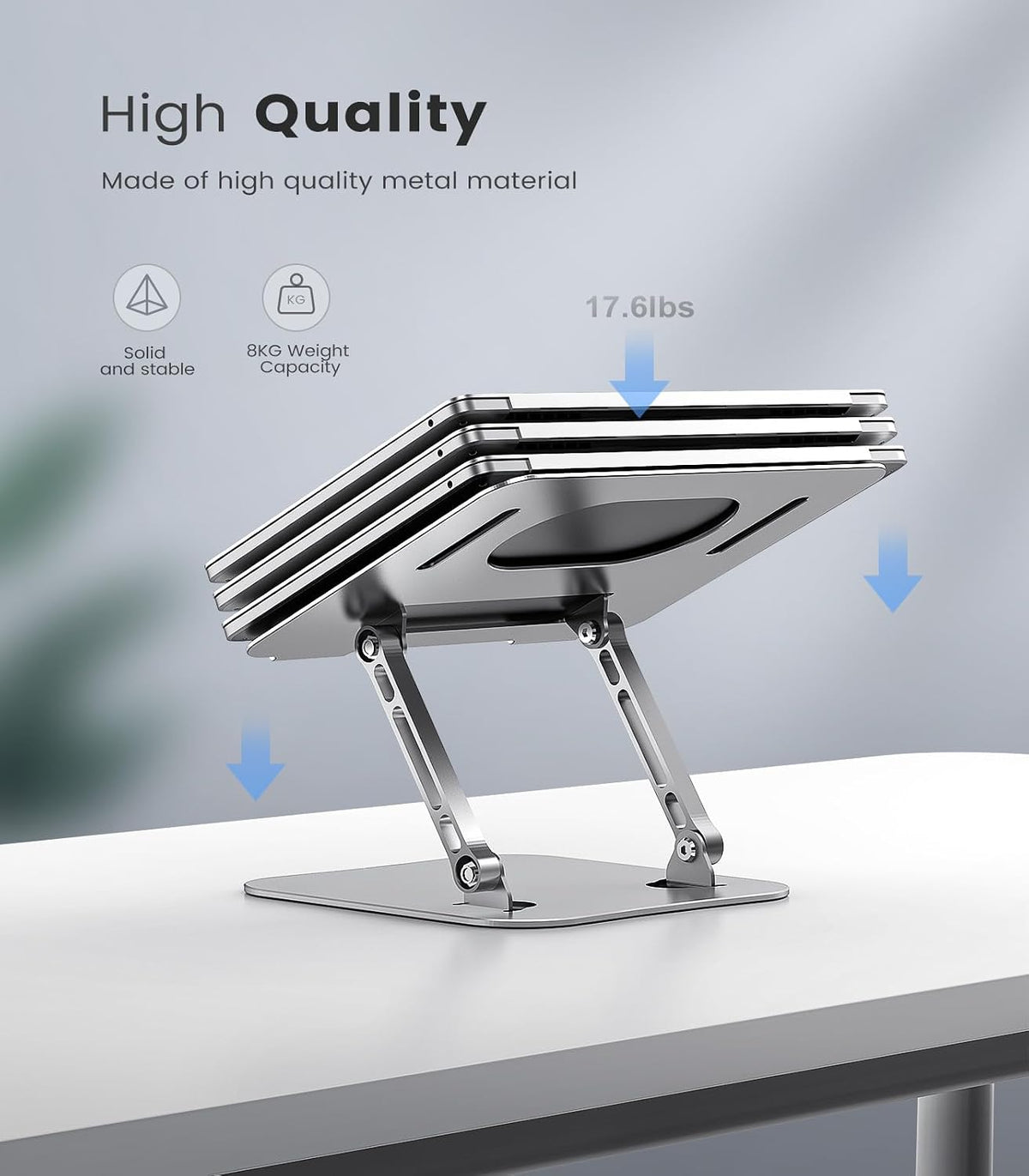 Orlian Adjustable Aluminum Laptop Stand for Desk, Laptop Riser for 11-16"