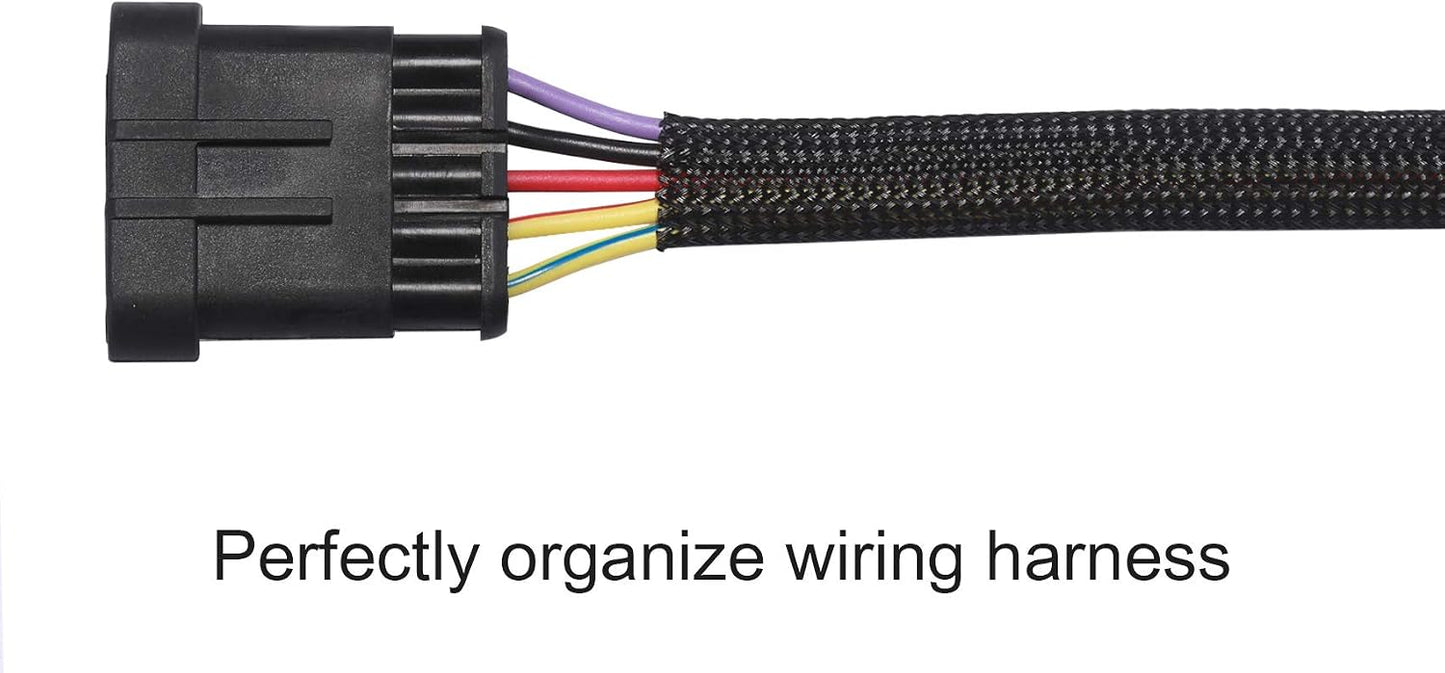 100ft - 1/4 inch PET Expandable Braided Sleeving – Black – Alex Tech Braided Cable Sleeve