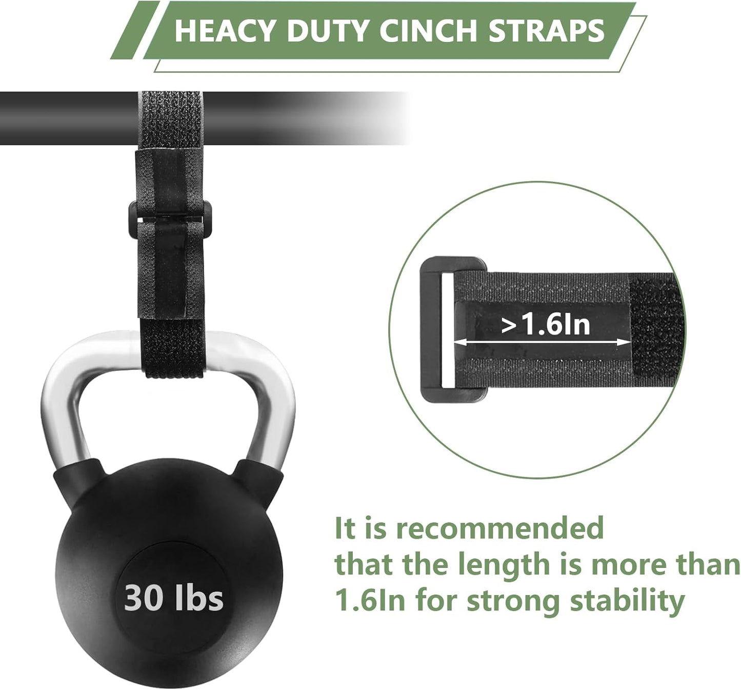 Heavy Duty Hook and Loop Cinch Straps with Non-Slip Rubber Backing | 1 in x 16 ft, 25 Buckles | Cut-to-Length Adjustable Straps for Fastening & Organizing | Black