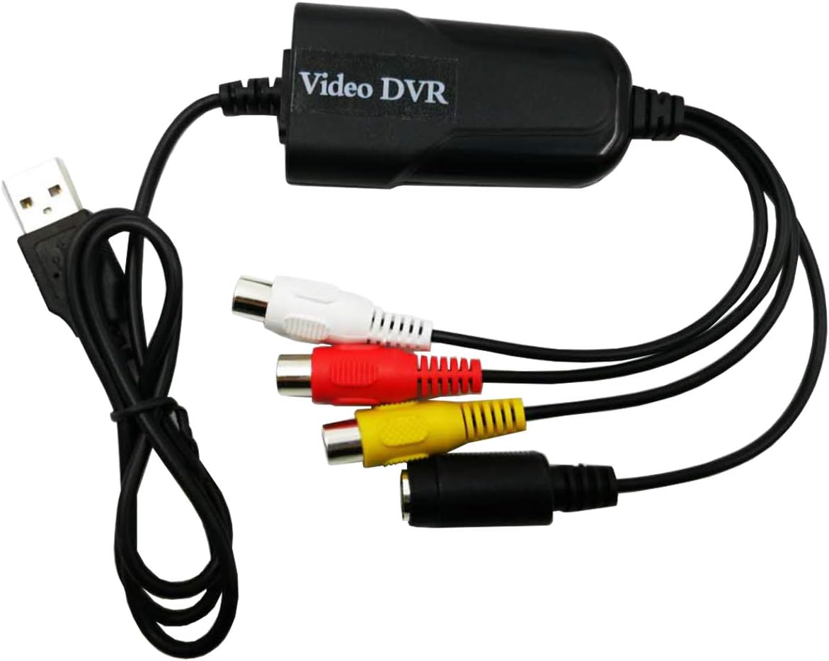 Wiistar USB 2.0 Video Capture Card Device Adapter VHS to Digital Converter | Support Windows 10/8/7/XP Capture Video Driver Free Easycap