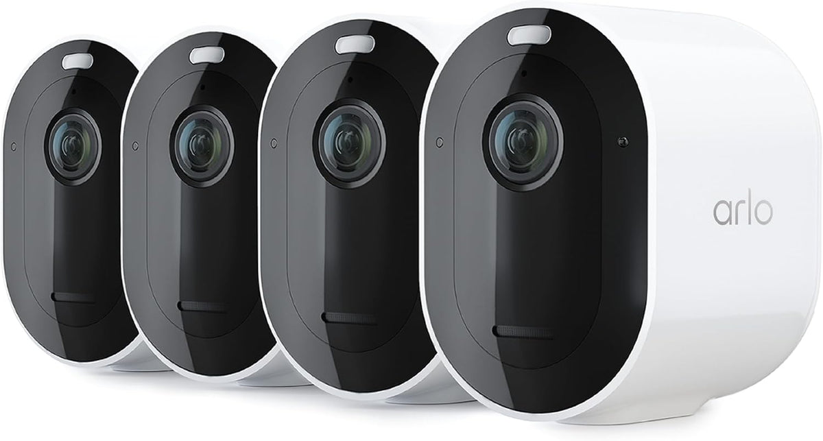 Arlo Pro 5S - Wireless Security Camera 2K HDR - 4 Cameras, White