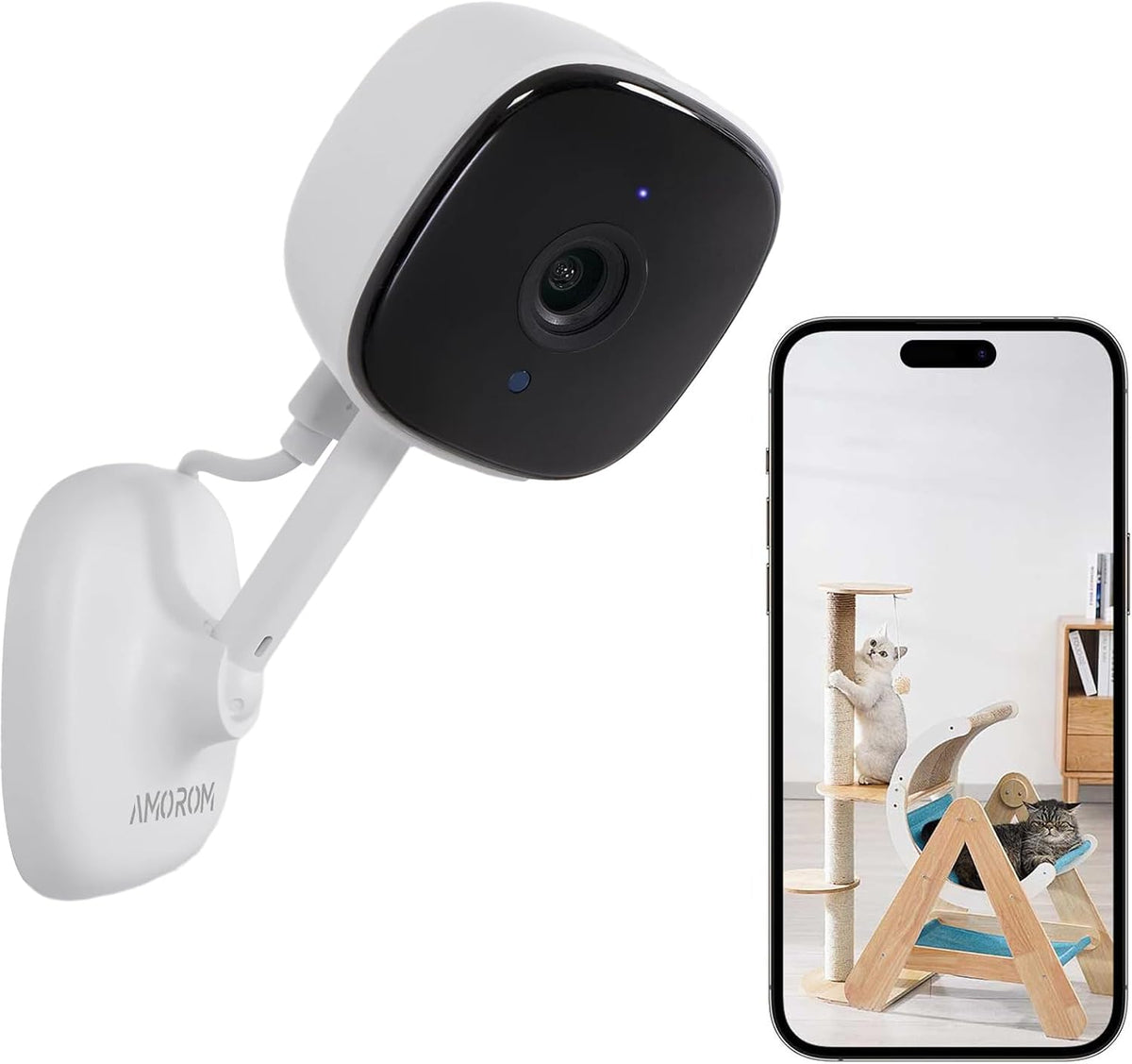 AMOROM Indoor Security Camera, Baby/Kids/Elderly/Dog/Cat Camera